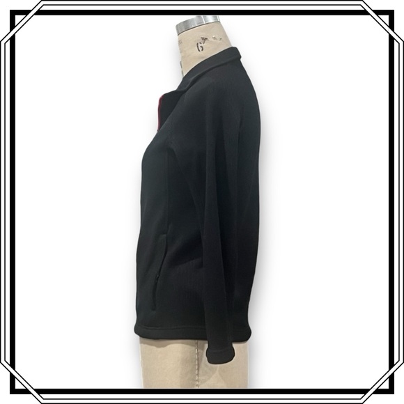 SPYDER Athletic Sweater Jacket - Black & Red; Size M - Picture 4 of 9
